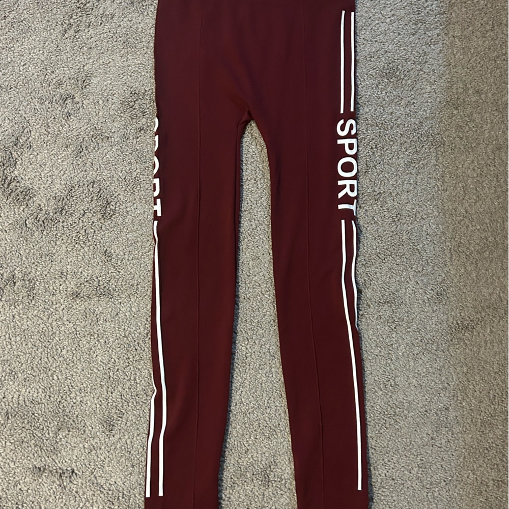 ATHLETA Burgundy Leggings for Girls